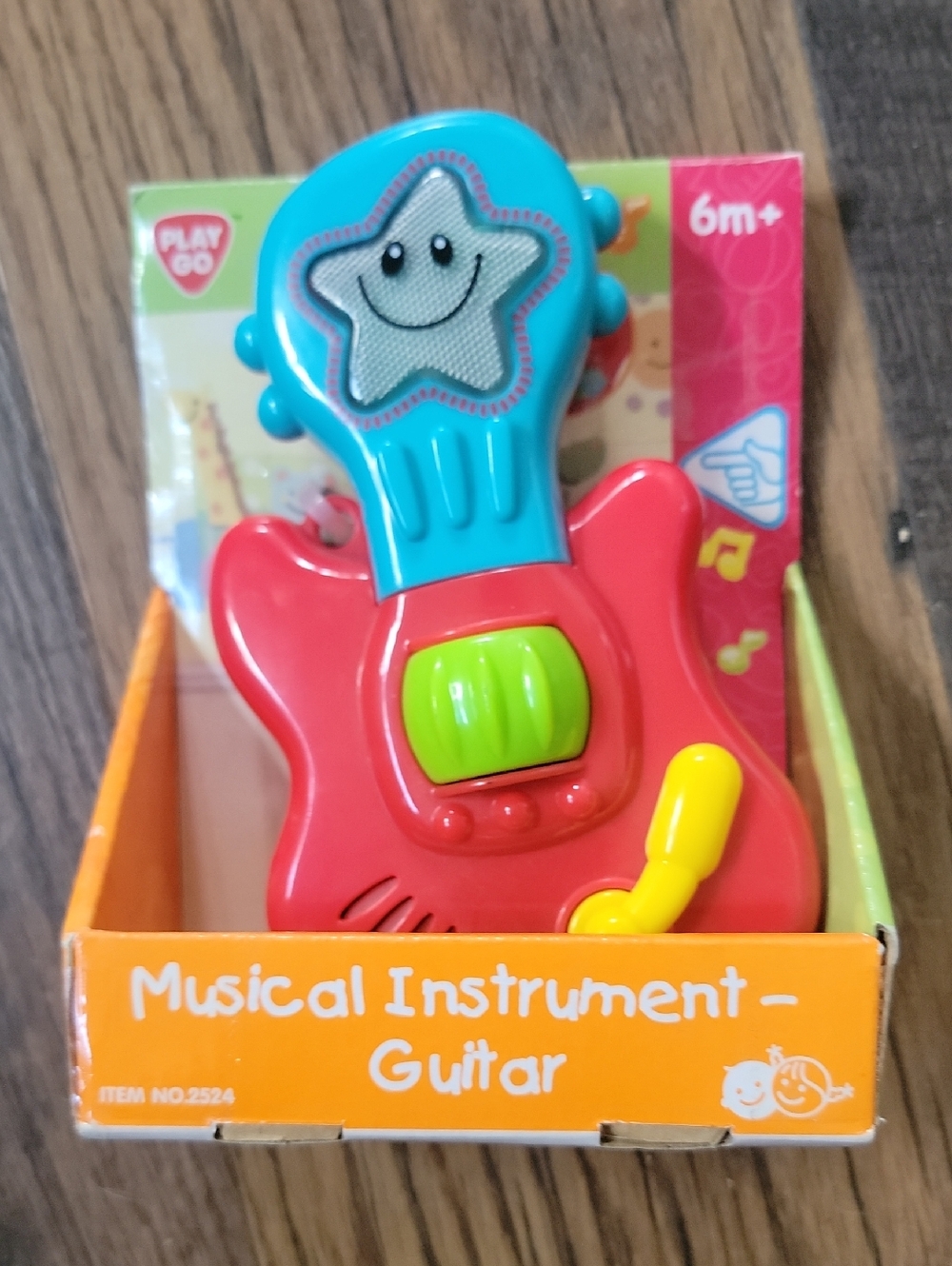 Bright Toddler Musical Guitar Toy - Blue, Red & Yellow